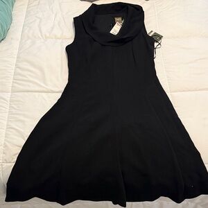 Taylor Black Cowl Neck Dress